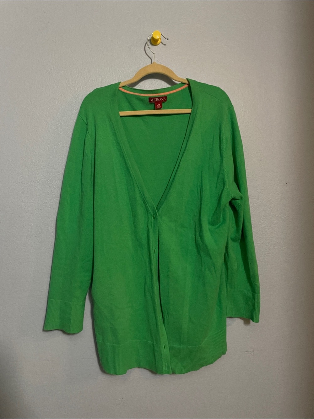Vintage Bold Green Merona Cardigan